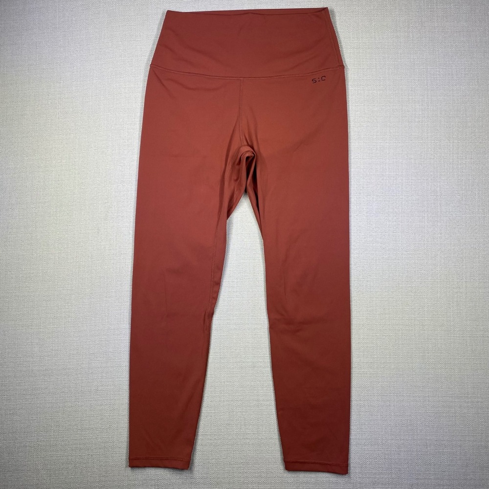 Born Primitive Womens Leggings Rust Brick Red High Waisted Size Large